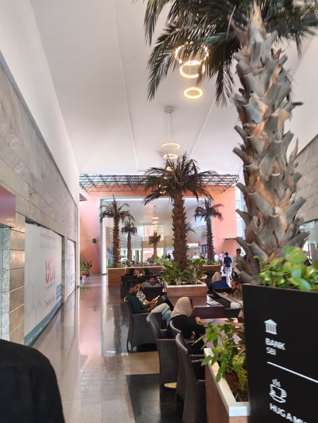 Inside the atrium